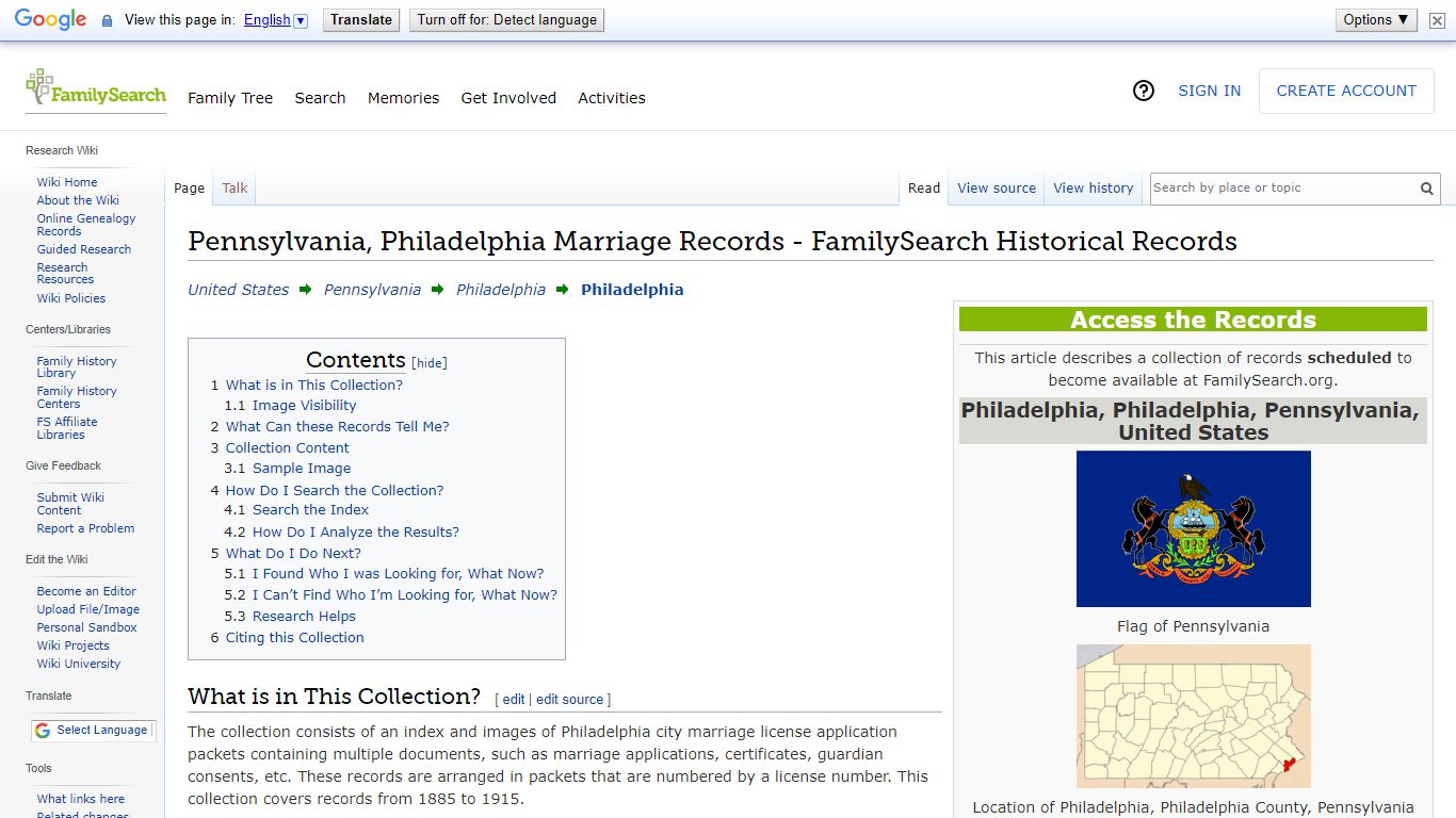 Pennsylvania, Philadelphia Marriage Records - FamilySearch ...